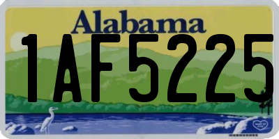 AL license plate 1AF5225