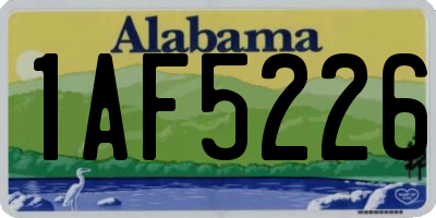 AL license plate 1AF5226