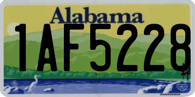 AL license plate 1AF5228