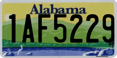 AL license plate 1AF5229