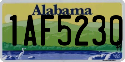 AL license plate 1AF5230