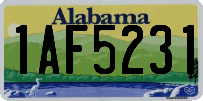 AL license plate 1AF5231