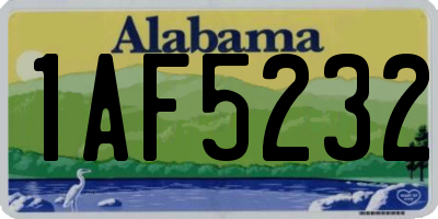 AL license plate 1AF5232