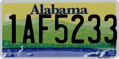 AL license plate 1AF5233