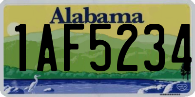 AL license plate 1AF5234