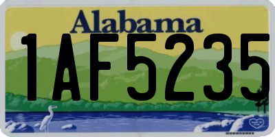 AL license plate 1AF5235