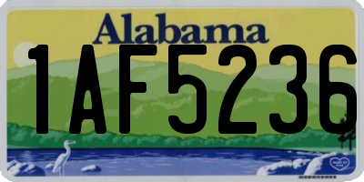 AL license plate 1AF5236