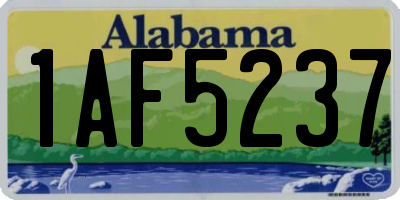 AL license plate 1AF5237