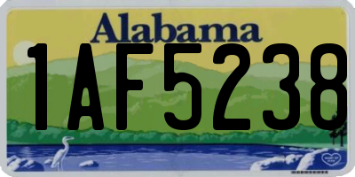 AL license plate 1AF5238