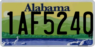 AL license plate 1AF5240