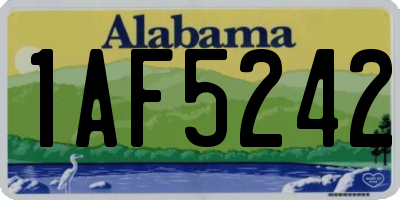 AL license plate 1AF5242