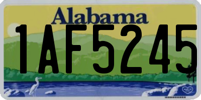 AL license plate 1AF5245