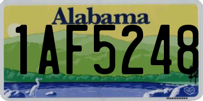 AL license plate 1AF5248