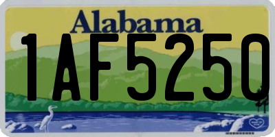 AL license plate 1AF5250