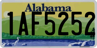 AL license plate 1AF5252