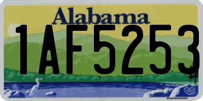 AL license plate 1AF5253