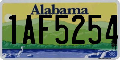 AL license plate 1AF5254