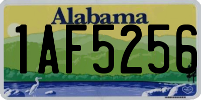 AL license plate 1AF5256