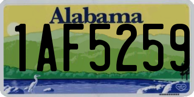 AL license plate 1AF5259