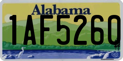 AL license plate 1AF5260