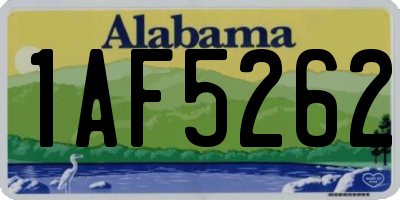 AL license plate 1AF5262