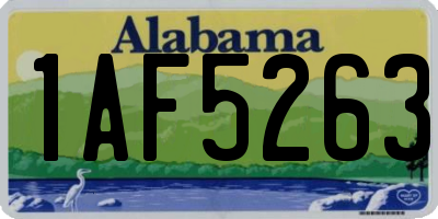 AL license plate 1AF5263