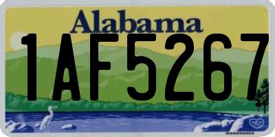 AL license plate 1AF5267