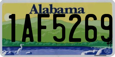 AL license plate 1AF5269