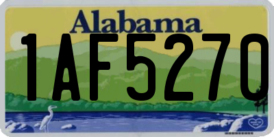 AL license plate 1AF5270