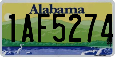 AL license plate 1AF5274