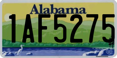 AL license plate 1AF5275