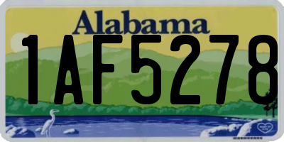 AL license plate 1AF5278