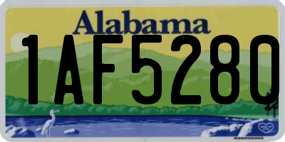 AL license plate 1AF5280