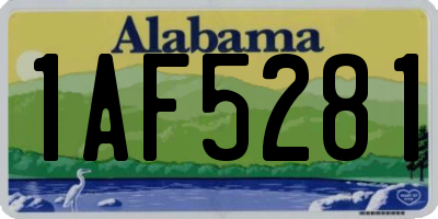 AL license plate 1AF5281