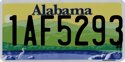 AL license plate 1AF5293
