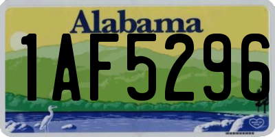 AL license plate 1AF5296