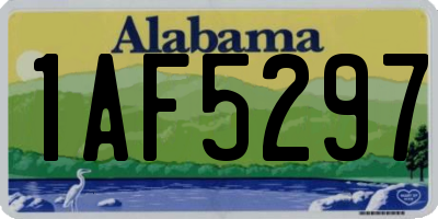 AL license plate 1AF5297