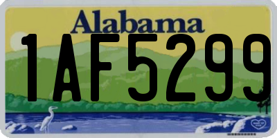 AL license plate 1AF5299