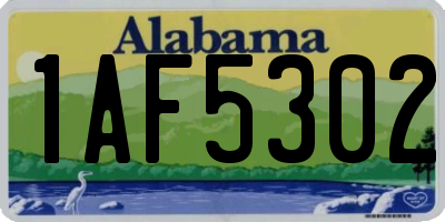AL license plate 1AF5302