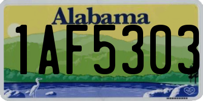 AL license plate 1AF5303