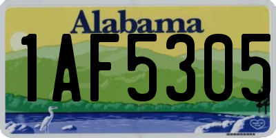 AL license plate 1AF5305