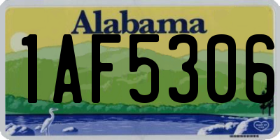 AL license plate 1AF5306