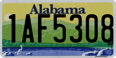 AL license plate 1AF5308
