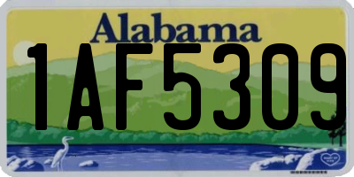 AL license plate 1AF5309