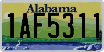 AL license plate 1AF5311