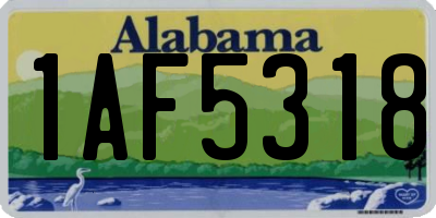 AL license plate 1AF5318