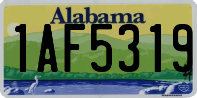 AL license plate 1AF5319
