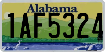 AL license plate 1AF5324