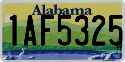 AL license plate 1AF5325