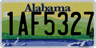 AL license plate 1AF5327